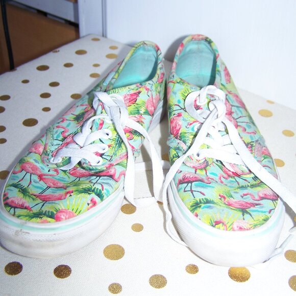 VANS Flamingo Sneakers Sz 7.5 - Picture 3 of 8
